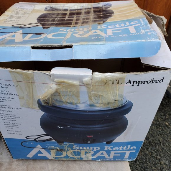 Soup Pot Kettle Warmer Lg Stainless - Picture 8 of 8